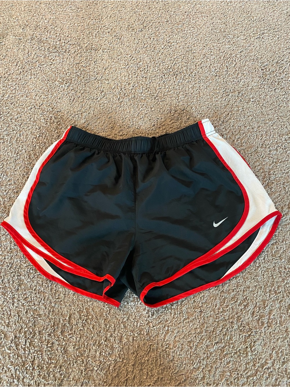 Nike Women’s Black Running Shorts with Red Trim